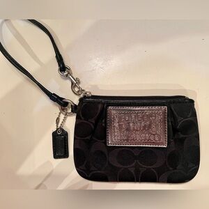 Coach Black Wristlet